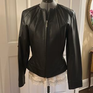 Siena Studio Classic Black Leather Jacket
